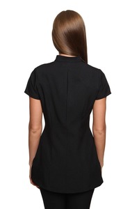 Tunique de mode pour esthéticiennes, coiffeuses, thérapeutes SPA, massothérapeutes de salon, en coton et polyester, avec logo personnalisé, service OEM - Product Image 3
