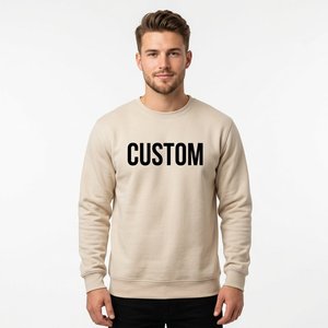 Sudadera de Algodón para Hombre, con Logotipo Personalizado, Cuello Redondo, Forro Polar, Ropa Deportiva Informal, Proveedor de Ropa al por Mayor - Product Image 1