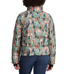 Men's Printed Camouflage Puffer Jacket With Zipper Stand Collar <b>Thick</b> <b>Winter</b> <b>Coat</b> Casual Style Regular Fit Waterproof Polyester - Product Image 3
