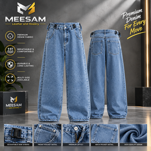 Men's High Waist Regular Fit Straight Leg 100% Cotton Denim <b>Jeans</b> Regular Washing Quick Dry Vintage Winter ODM Heavyweight - Product Image 1