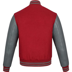 <b>Men's</b> Blank Plain Varsity <b>Jacket</b> Baseball Striped <b>Jacket</b> for <b>Men</b> High Quality <b>Long</b> Sleeve Button - Product Image 3