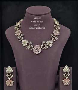 Collier et boucles d'oreilles en zircon cubique de créateur 11957, plaqué rhodium, pour femmes, bijoux de mariage, en laiton, style romantique - Product Image 6
