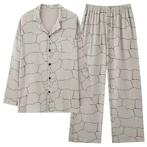 Loungewear Online <b>for</b> <b>Men</b>, Women & Kids LONG SLEEVE BUTTON up SLEEP <b>SET</b> Two-piece Cotton <b>Pajamas</b> PJ <b>Sets</b> - Product Image 1