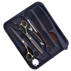 กรรไกรตัดผมมืออาชีพ สแตนเลส ชุดกรรไกรตัดผมสำหรับช่างทำผม ชุดอุปกรณ์จัดแต่งทรงผมสำหรับร้านเสริมสวย - Product Image 1