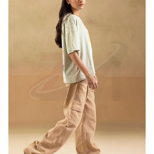 Camiseta Informal Holgada de Algodón para Mujer, Corte Holgado, Tejido Transpirable y Suave, Ropa de Calle de Verano, Prenda Superior de Moda para el Día a Día - Product Image 2
