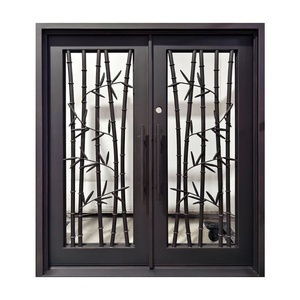Royal Luxury Royal-style Wrought Iron Main Gate Modern Design Water-Rust-Resistant Coating Easy Assembly <b>Swing</b> - Product Image 1