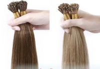 Extensions de cheveux naturels indiens Remy HairX HX65, pointe en I, tissage complet, double trame, cheveux vierges, couleur personnalisable, 100g