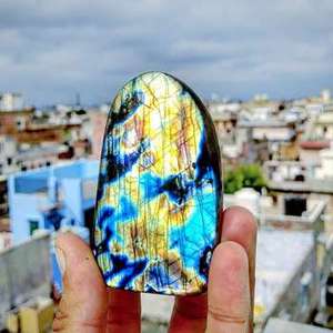 Piedra de Cuarzo Labradorita de Alta Calidad, Piedra de Luna Azul Natural de Madagascar para Regalo, Piedra de Mármol para Regalo - Product Image 4
