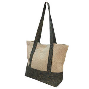 กระเป๋าโท้ทสำหรับผู้หญิงทันสมัยใช้งานได้จริงอย่างยั่งยืนซับในป่านและผ้าฝ้ายเปิดซิปและปิดด้วยเชือกรูดสำหรับใช้ในชีวิตประจำวัน - Product Image 4