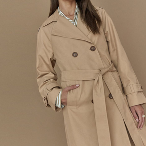 Abrigos de lana largos sin cuello para mujer, chaqueta de invierno para mujer - Product Image 1