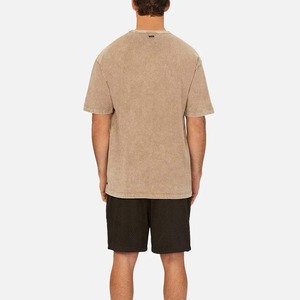 Ensemble T-shirt et short pour homme, effet délavé, vente en gros, 100% coton, logo personnalisé imprimé, ensembles d'été - Product Image 3