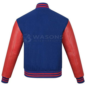 Premium Quality Customized Logo Stand Collar Front Logo <b>Heated</b> Winter Men's Letterman <b>Jacket</b> Woolen Fabric Long Sleeves - Product Image 6