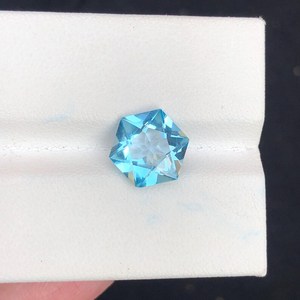 Piedra Preciosa de Topacio Azul, Corte Brillante Redondo, Piedra de Nacimiento de Diciembre, Piedra Natural Suelta de Alta Calidad para Coleccionistas - Product Image 2