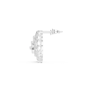Pendientes de Aro de Plata 925 con Moissanita para Mujer, Corte Brillante Redondo, Engaste en Canal, Geométricos, de Lujo, para Uso Diario - Product Image 3