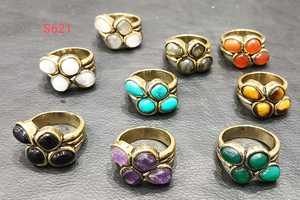 imitation Bohemia Brass <b>Rings</b> Gold Plated UNISEX jewelry wholesale factory price - Product Image 3