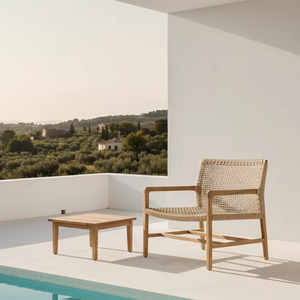 Chico Luxury Modern Outdoor Dining Chair Solid Teak Wood Handmade Water Resistant Villa Apartment Patio Furniture - Product Image 3