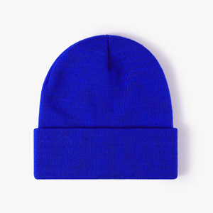 Wholesale <b>Beanie</b> With Custom Embroidery Solid Colors 100% Acrylic Warm Winter Hat Custom Logo Blank Plain <b>Knitted</b> <b>Beanie</b> - Product Image 3