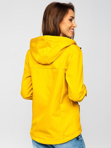 Veste jaune pour femme, veste softshell pour la randonnée en plein air pour femme - Product Image 2
