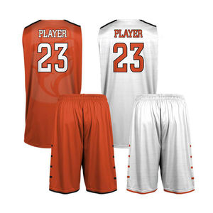 Conjunto de Uniforme de Baloncesto Personalizado de Talla Grande, Transpirable, de Malla de Poliéster, Reversible, Jersey y Pantalones Cortos, Proveedor de Fábrica OEM - Product Image 4