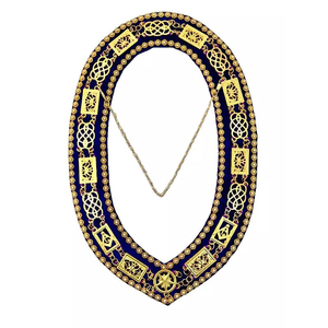 Collier maçonnique plaqué or, chaîne de regalia maçonnique, service OEM, collier maçonnique à chaîne le plus vendu, sur mesure, poids lourd - Product Image 1