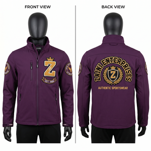 เสื้อแจ็คเก็ตซอฟต์เชลล์ลำลองสำหรับผู้ชาย ZAINI รุ่นฤดูใบไม้ร่วง 220 GSM พรีเมียม สามชั้น โพลีเอสเตอร์ผสมสแปนเด็กซ์ สีเขียวมะกอก ล้างทำความสะอาดได้ ODM สำหรับกิจกรรมกลางแจ้ง มีฮู้ด - Product Image 1