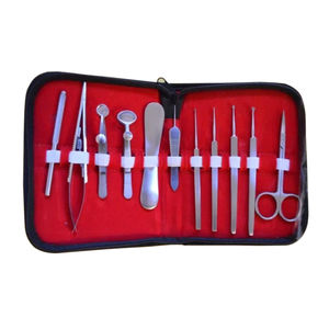 Ensemble d'instruments chirurgicaux professionnels en acier pour la chirurgie du chalazion, 11 pièces, certifié CE, micro-outils ophtalmiques, étui, usage hospitalier - Product Image 1