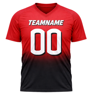 เสื้อฟุตบอลแบบสวมคอวี ระบายอากาศได้ดี ผลิตจากโพลีเอสเตอร์  รับผลิตตามแบบ  พร้อมบริการ OEM ODM จำหน่ายส่งจำนวนมาก - Product Image 2
