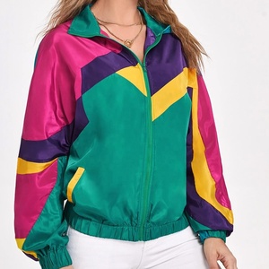 2026 Custom Wholesale Color Block Windbreaker Nylon <b>Jacket</b> Clothing Women <b>Jacket</b> Windbreaker Women Custom <b>Jackets</b> - Product Image 1