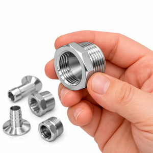 Conector de manguera de vacío de acero inoxidable, accesorios para tuberías de aire de baja presión, junta de goma KF16-50, abrazadera 16, mandril 25, brida 40 - Product Image 3