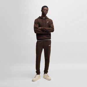 Survêtement Homme Haute Qualité Deux Pièces à Capuche Marron Café Oversize 100% Coton Style Urbain Impression Graphique Logo Personnalisé OEM ODM - Product Image 2