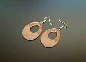 Pendientes de Resina Vintage con Gancho Francés, Diseño de Ángel, Joyería de Resina y Madera, Colgantes Artesanales de Resina - Product Image 3