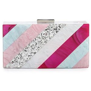 Pochette de soirée pour femmes artisanale, accessoire de mariage en résine de cristal de designer - Product Image 2