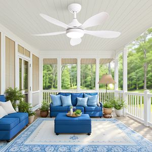 Ventilatore da soffitto LED da 42 pollici con luce e telecomando, 6 velocità, motore DC reversibile - Product Image 6