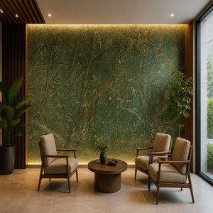 lightweight stone veneer material exporter Stone Veneer Reni Forest Green <b>Sheet</b> Flexible Shone Wall <b>Sheets</b> Safe Use Villa Home - Product Image 4