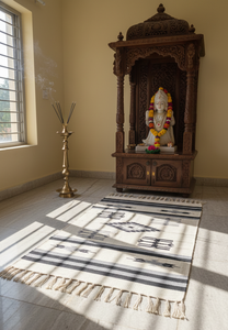 Wholesale Fancy Cotton Handmade Woven Modern Floral <b>Runner</b>/<b>Rug</b> Washable Plush Reversible Three Tone Color Home Camping - Product Image 3