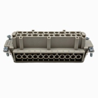 Conector de Alimentación Industrial HE-024 de Alta Resistencia, 24 Pines, Macho/Hembra, IP65, 500V, 16A, Fabricante
