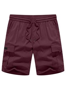 Shorts de sport pour hommes de haute qualité, tissu à séchage rapide pour l'entraînement et les activités sportives, taille mi-haute avec cordon de serrage - Product Image 2