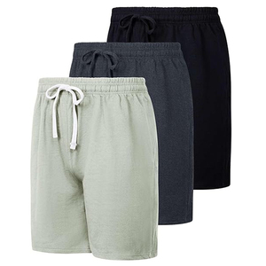 Shorts en coton pour hommes avec logo personnalisé, décontractés, taille élastique, pour l'été, de haute qualité, fournisseur en gros OEM - Product Image 1
