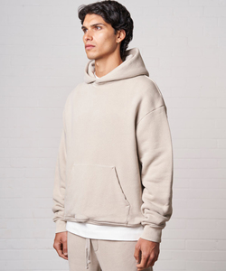 Custom Hoodie & Sweatshirt Thermal 100% Cotton <b>Acid</b> Wash French Terry Heavyweight Oversized <b>Drop</b> Shoulder Boxy Hoodies for Men's - Product Image 2