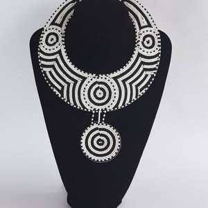 CRYSTAL CRAFT African Women Party Seed Beads Beaded Chain Statement Bib Necklace and Earring Jewelry Set - Product Image 4