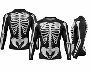 Cody Lin Rashguard à manches longues unisexe pour adulte, à séchage rapide, en Spandex/Polyester, avec imprimé numérique motif squelette, UPF50+ - Product Image 2