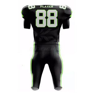 Uniforme de football américain en polyester, tissu respirant, coutures solides, design résistant à la décoloration, couleur et logo personnalisés, haute qualité - Product Image 2
