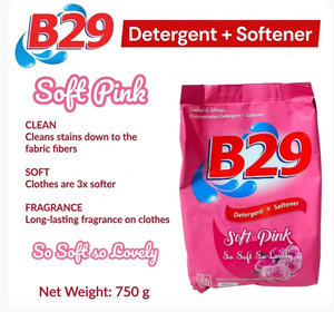 Détergent en poudre B29 avec adoucissant, parfum floral rose violet bleu, pour machine à laver - Product Image 2