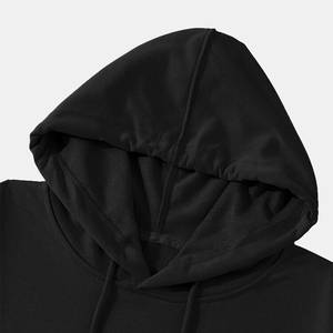 Custom Autumn Warm Fleece <b>Black</b> Color Hoodies <b>Mens</b> Pullover Sweatshirts Solid Hip Hop <b>Men</b> Private Label Hoodies Streetwear - Product Image 3