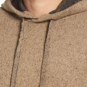 Sweat à capuche oversize pour homme, streetwear uni, coupe épaules tombantes, effet délavé vintage et usé, style rétro, vente en gros - Product Image 6