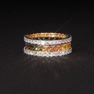 High Quality VVS Moissanite Emerald Cut Hip Hop 925 Sterling Silver Lab Grown Bezel Setting IGI Certified <b>Ring</b> - Product Image 3