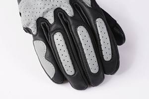 Gants de moto universels en cuir, protection complète des doigts, respirants, compatibles écran tactile, fermeture auto-agrippante - Product Image 5