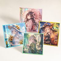 Impression personnalisée de cartes en papier, carton acrylique holographique anime, cartes en papier anime, panneaux de signature