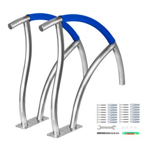 Set di 2 Corrimani per Piscina in Acciaio Inox 304, 76x76 cm, Capacità di Carico 375 lbs - Product Image 1