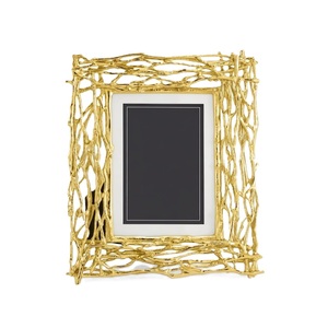Luxury Gold <b>Twig</b> Metal Photo Frame Wholesale Modern Style Textured Branch Picture Frame <b>for</b> Home & Hotel Tabletop <b>Decor</b> - Product Image 1